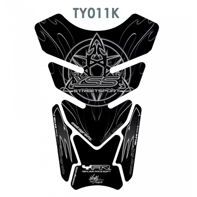 Motografix 3D Gel Tank Pad Protector TY011K passend für Yamaha Streetsport Black Must-Have