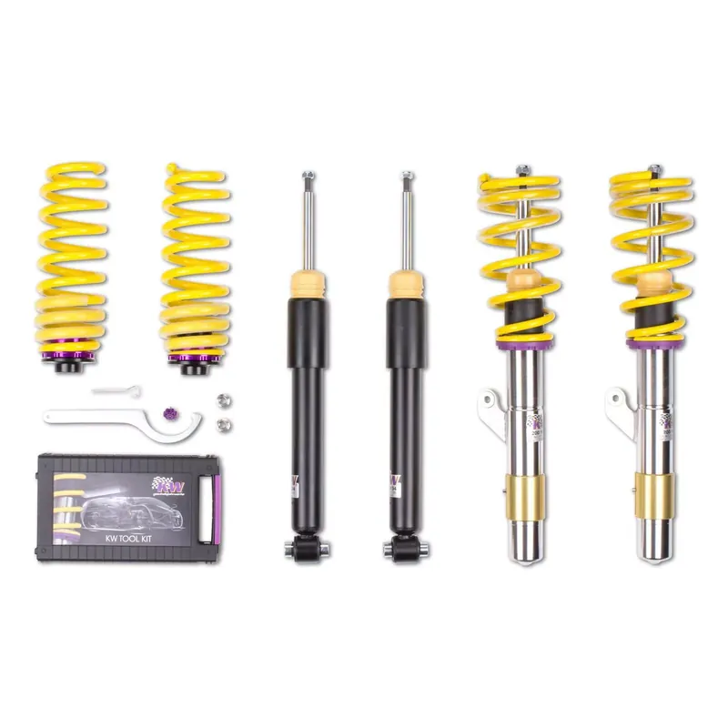 Solange Der Vorrat Reicht KW Gewindefahrwerk V1 inox passend für BMW 1er (F20) 1K4 07/2011–06/2019