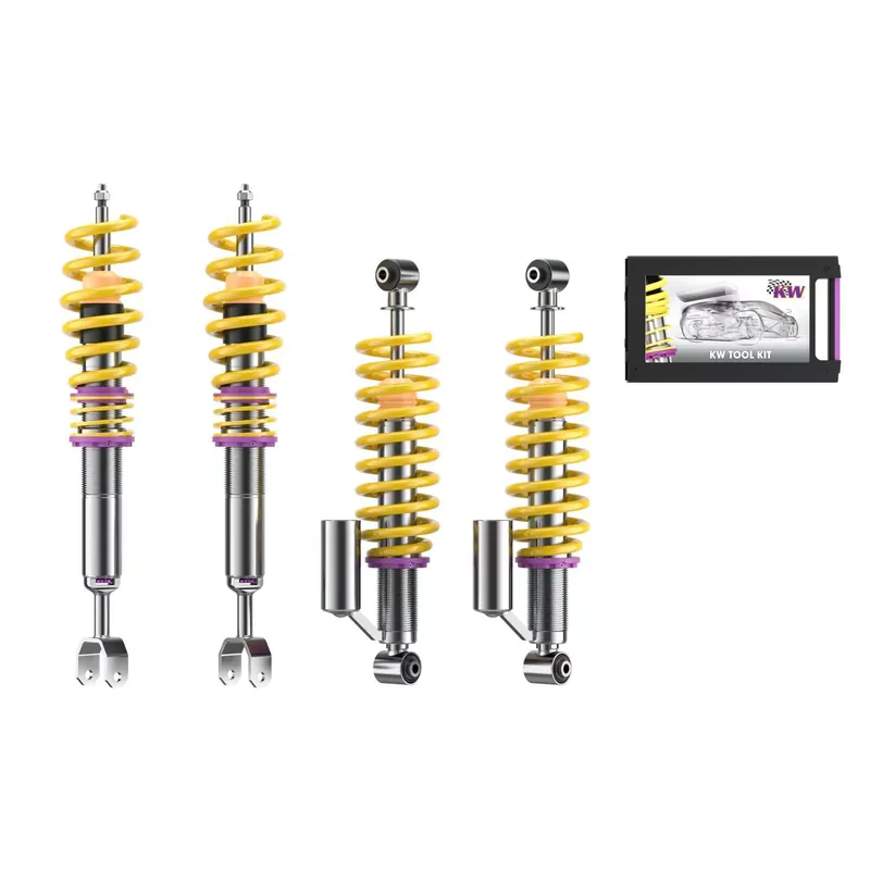 Nur Für Kurze Zeit KW Gewindefahrwerk V3 inox passend für Audi A4 (B5) 8D2 Allrad 11/1994-12/2001