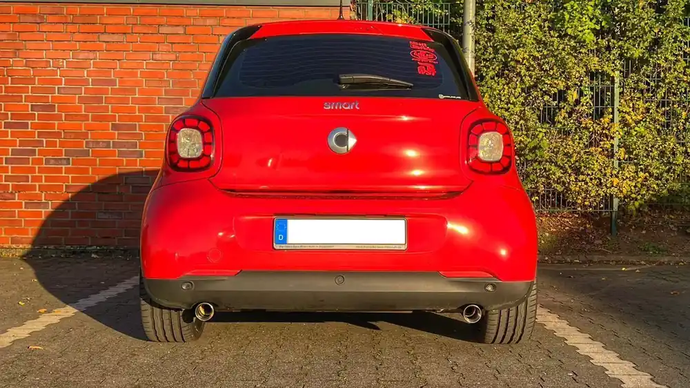 FOX Endschalldämpfer passend für Smart Forfour 453 – Edelstahl Sportauspuff Nur Für Kurze Zeit