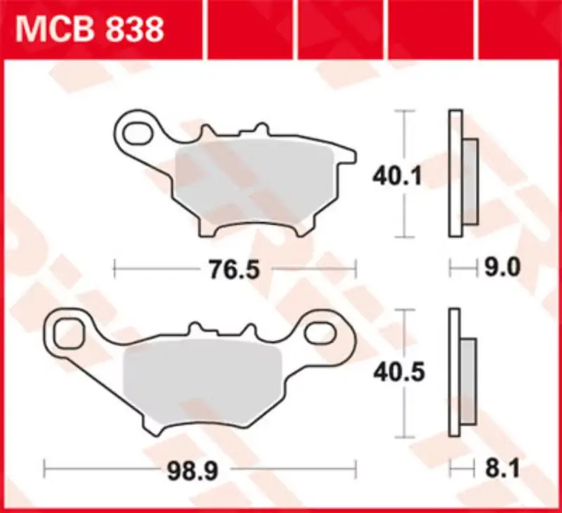 Abverkauf TRW Lucas Bremsbelag MCB838 – organischer Allround-Bremsbelag
