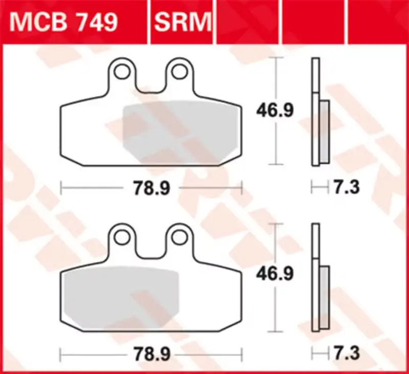 Zertifiziert TRW Lucas Bremsbelag MCB749 – organischer Allround-Bremsbelag mit ABE