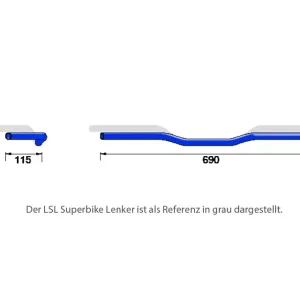 Sonderaktion LSL Metrischer Stahl-Lenker CLUBMAN® S1 22.0mm
