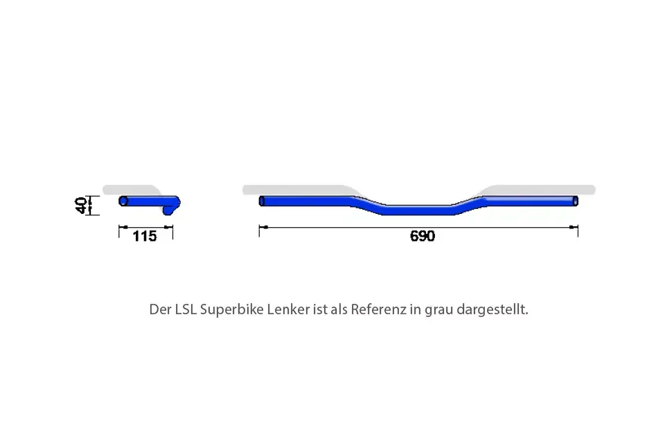 Sonderaktion LSL Metrischer Stahl-Lenker CLUBMAN® S1 22.0mm