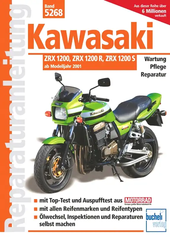 Highlight Kawasaki ZRX1200 / 1200R / 1200S - alle Modelle ab 2001 - Reparaturanleitung