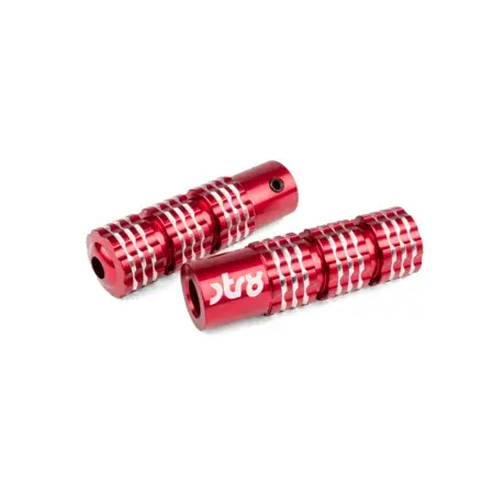 Fußrasten STR8 Ultra Grip Alu Rot Zertifiziert