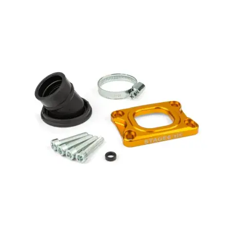 Ansaugstutzen Stage6 360° AM6 / Derbi gold für CP Evolution Abverkauf