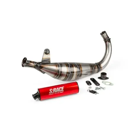 Zertifiziert Auspuff MVT S-Race 85 - 100ccm Derbi