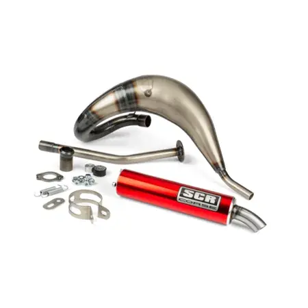 Auspuff SCR Corse Handmade Cross 50-70 Derbi rot Meistverkauft