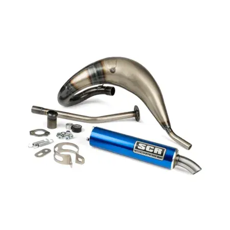 Auspuff SCR Corse Handmade Cross 50-70 Derbi blau Günstig