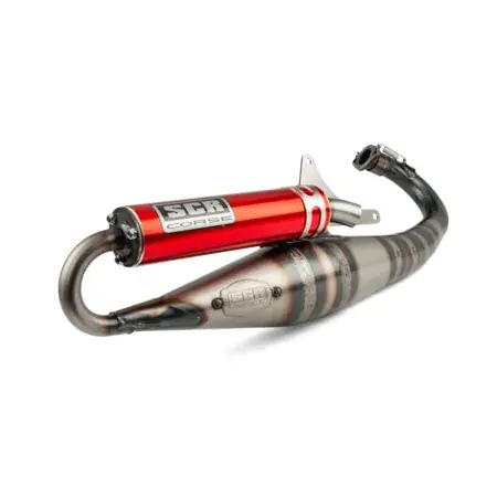 Echt Auspuff SCR Corse Handmade 70 Piaggio rot