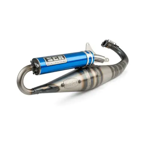 Begrenztes Angebot Auspuff SCR Corse Handmade 70 Piaggio blau