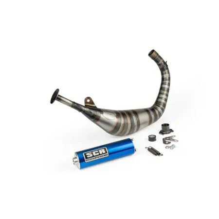 Sonderangebot Auspuff SCR Corse Racing Line 80-90 Derbi blau