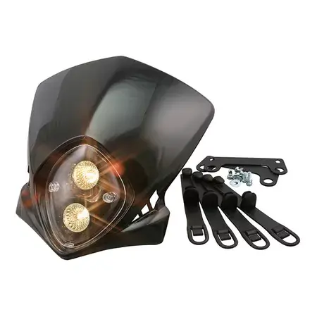 Enduro Scheinwerfer STR8 Racing universal schwarz Markenware