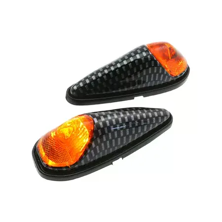 Blinker STR8 Custom oranges Glas carbon Gehäuse Beliebt