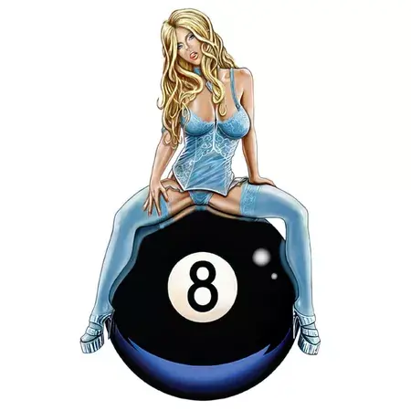 Aufkleber Lethal Threat pin up Billard Kugel 7x11cm Markenware