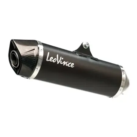 Schneller Versand Auspuffanlage LeoVince Slip-on Nero schwarz/Edelstahl Yamaha Xmax 400cc 2013 - 2014