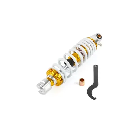 Stoßdämpfer 300mm Motoforce einstellbar gold / weiß universal Ausverkauf