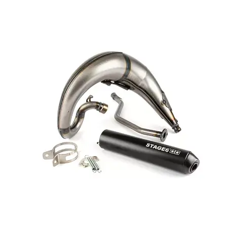Auspuffanlage Stage6 Streetrace high mount schwarz Yamaha DT50 Abverkauf