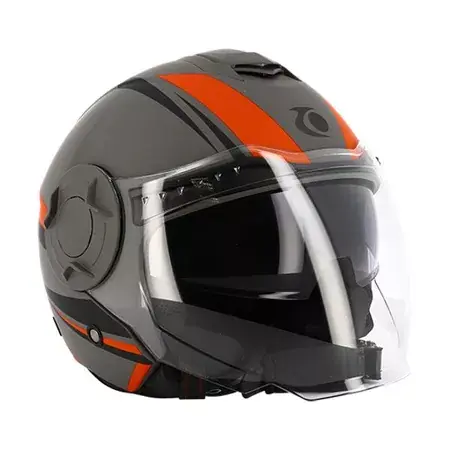 Jethelm Trendy T-406 Hopis grau/rot/matt schwarz Jetzt Bestellen