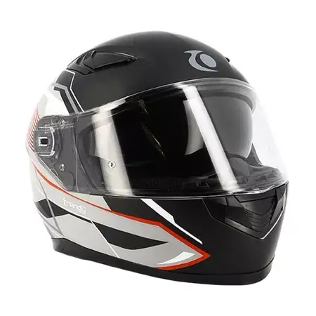 Solange Der Vorrat Reicht Integralhelm Doppelvisier Trendy T-604 Chactas grau/schwarz/matt rot