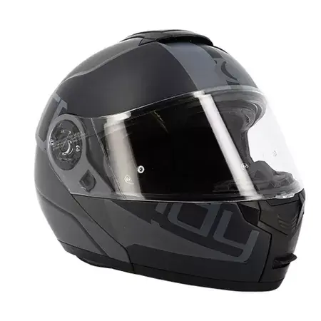 Klapphelm Doppelvisier Trendy T-704 Zunis grau/matt schwarz Neu Im Sortiment