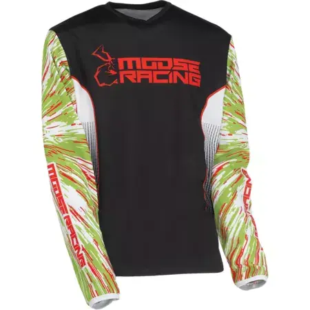 Super-Preis MX Jersey Moose Racing Kids Agroid grün/rot/schwarz