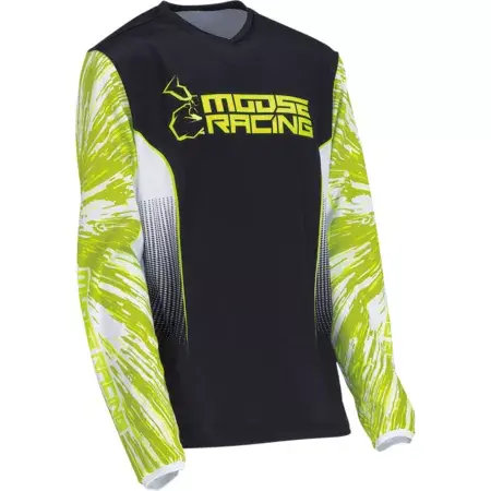 MX Jersey Moose Racing Kids Agroid HI-VIZ/schwarz Beliebt