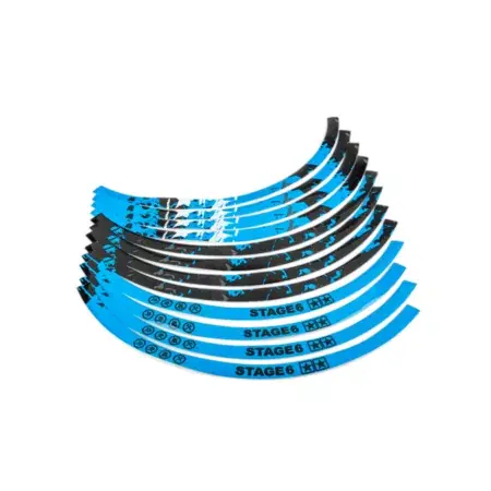 Felgenaufkleber 13" Stage6 blau / schwarz Mega-Angebot