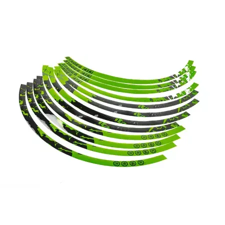 Zertifiziert Felgenaufkleber 13" Stage6 grün / schwarz