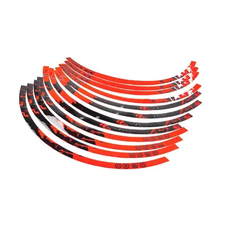 Preisreduziert Felgenaufkleber 13" Stage6 rot / schwarz
