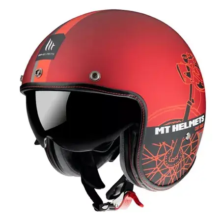 Jethelm MT Le Mans 2 SV Cafe Racer rot matt Neue Ware