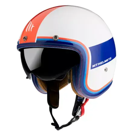 Jethelm MT Le Mans 2 SV Tant weiß / rot / blau glänzend Rabatt