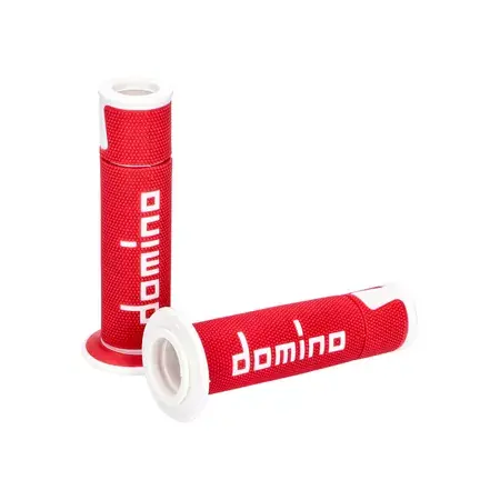 Solange Der Vorrat Reicht Griffe Domino A450 On-Road Racing rot / weiß (Enden offen)