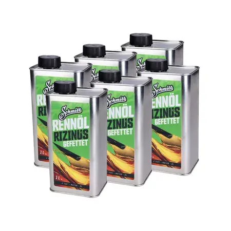 2-Takt Motoröl / Mischöl Schmitt Rennöl Rizinus 6x1 Liter Aktuell