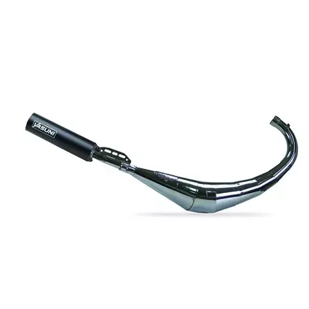 Auspuff Yasuni R2 chrome schwarz AM6 / Derbi Must-Have